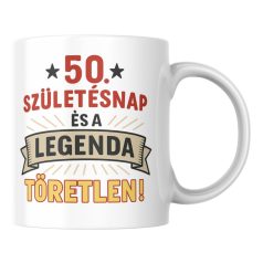 50. Születésnap legenda születésnapi bögre