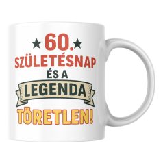 60. Születésnap legenda születésnapi bögre