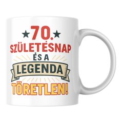 70. Születésnap legenda születésnapi bögre