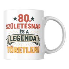 80. Születésnap legenda születésnapi bögre