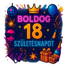 Boldog 18. Születésnapot partys bögre