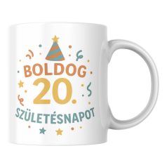 Boldog 20. Születésnapot születésnapi bögre