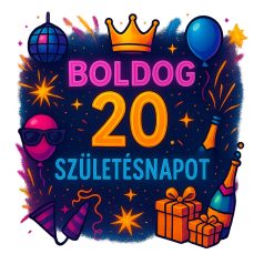 Boldog 20. Születésnapot partys bögre