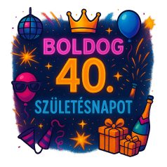 Boldog 40. Születésnapot partys bögre