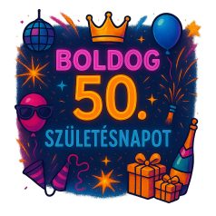 Boldog 50. Születésnapot partys bögre