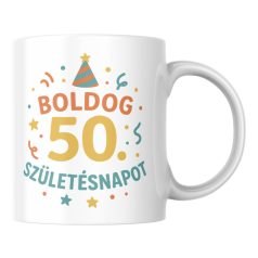 Boldog 50. Születésnapot születésnapi bögre