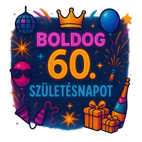 Boldog 60. Születésnapot partys bögre