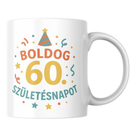 Boldog 60. Születésnapot születésnapi bögre