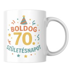 Boldog 70. Születésnapot születésnapi bögre