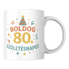 Boldog 80. Születésnapot születésnapi bögre