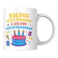 Boldog születésnapot a legjobb matektanárnak bögre