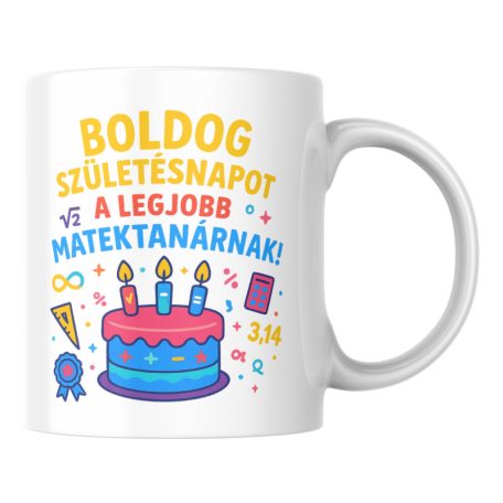 Boldog születésnapot a legjobb matektanárnak bögre