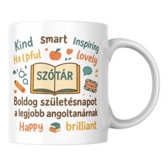 Boldog születésnapot a legjobb angol tanárnak bögre