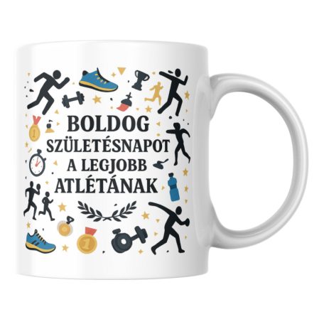 Boldog születésnapot a legjobb atlétának bögre