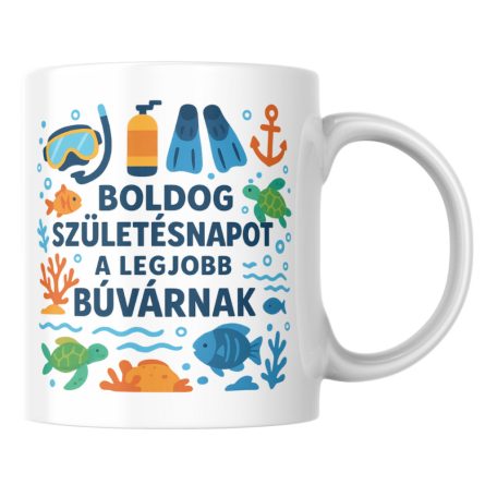 Boldog születésnapot a legjobb búvárnak bögre
