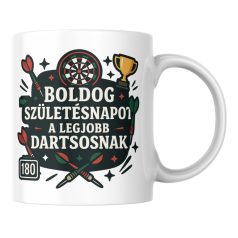 Boldog születésnapot a legjobb dartsosnak bögre