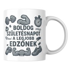 Boldog születésnapot a legjobb edzőnek bögre