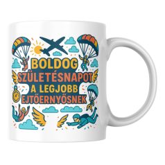 Boldog születésnapot a legjobb ejtőernyősnek bögre