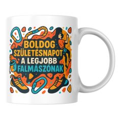 Boldog születésnapot a legjobb falmászónak bögre