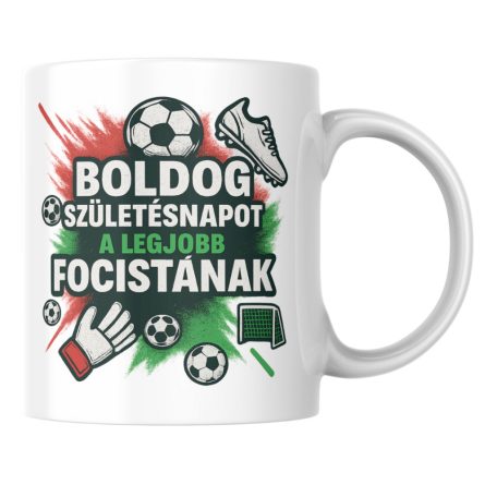 Boldog születésnapot a legjobb focistának bögre