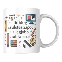 Boldog születésnapot a legjobb grafikusnak bögre