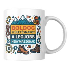 Boldog születésnapot a legjobb hegymászónak bögre