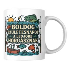 Boldog születésnapot a legjobb horgásznak bögre