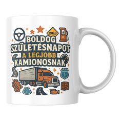 Boldog születésnapot a legjobb kamionosnak bögre