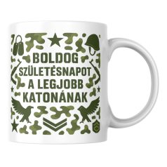 Boldog születésnapot a legjobb katonának bögre