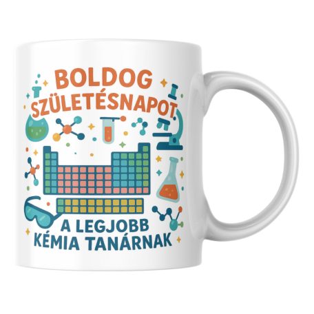 Boldog születésnapot a legjobb kémia tanárnak bögre