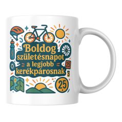 Boldog születésnapot a legjobb kerékpárosnak bögre