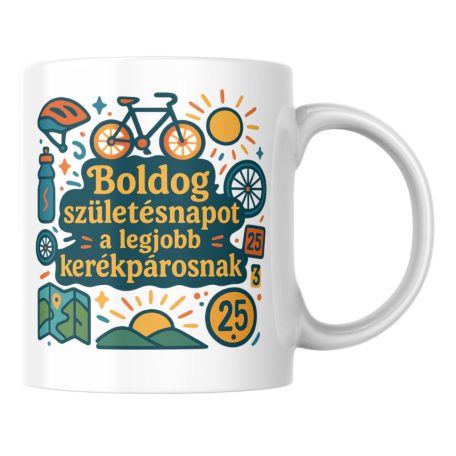 Boldog születésnapot a legjobb kerékpárosnak bögre