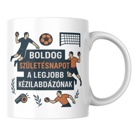 Boldog születésnapot a legjobb kézisnek-férfi bögre