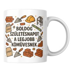 Boldog születésnapot a legjobb kőművesnek bögre
