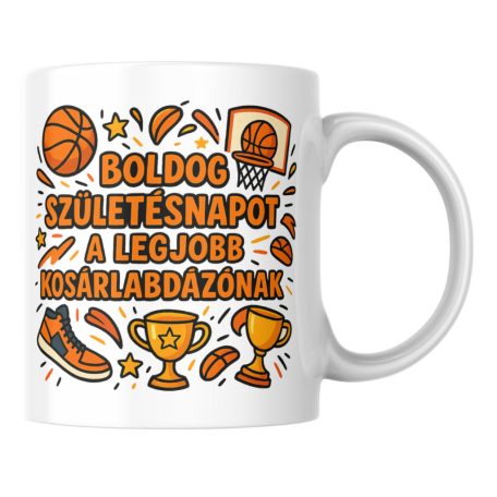 Boldog születésnapot a legjobb kosárlabdázónak bögre