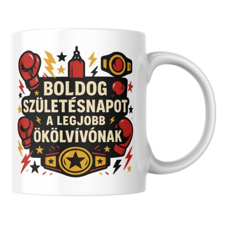 Boldog születésnapot a legjobb ökölvívónak bögre