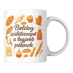 Boldog születésnapot a legjobb péknek bögre