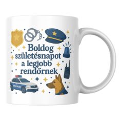 Boldog születésnapot a legjobb rendőrnek bögre