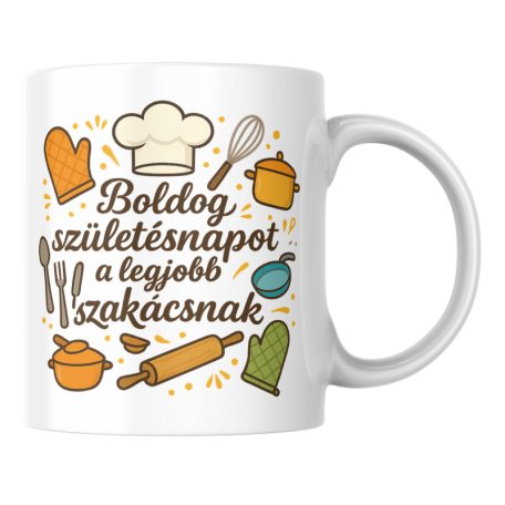 Boldog születésnapot a legjobb szakácsnak bögre