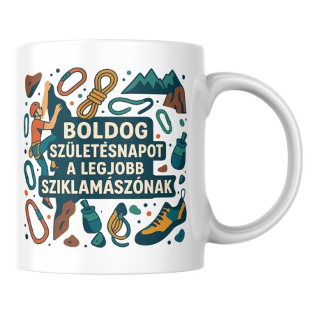 Boldog születésnapot a legjobb sziklamászónak bögre