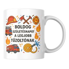 Boldog születésnapot a legjobb tűzoltónak bögre