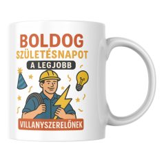 Boldog születésnapot a legjobb villanyszerelőnek bögre