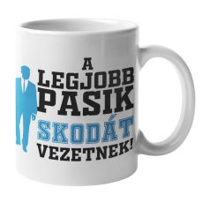 A legjobb pasik Skodát vezetnek bögre