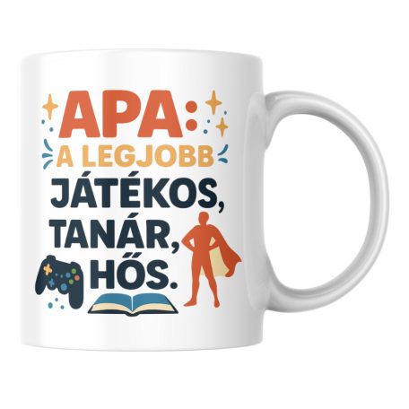 Apa a legjobb játékos tanár hős bögre