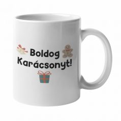 Boldog Karácsonyt feliratos bögre