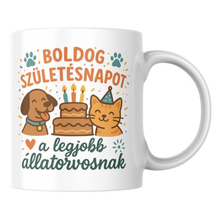boldog születésnapot a legjobb állatorvosnak bögre