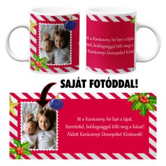   Karácsonyi bögre - Hó lepi el a tájat saját fényképpel