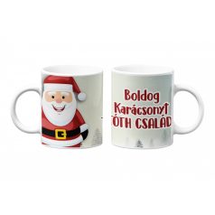 Karácsonyi mikulásos bögre egyedi névvel